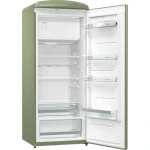 Gorenje Fridge, Mechanic control, CrispZone with HumidityControl, IonAir with DynamiCooling, LED strip by side, 4 glass shelves-Green ORB153OL - Image 3