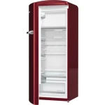Gorenje Fridge, Mechanic control, CrispZone with HumidityControl, IonAir with DynamiCooling, LED strip by side, 4 glass shelves-Red ORB153R - Image 2