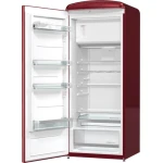 Gorenje Fridge, Mechanic control, CrispZone with HumidityControl, IonAir with DynamiCooling, LED strip by side, 4 glass shelves-Red ORB153R - Image 3