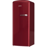 Gorenje Fridge, Mechanic control, CrispZone with HumidityControl, IonAir with DynamiCooling, LED strip by side, 4 glass shelves-Red ORB153R - Image 4