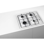 ⁦بوش مسطح غاز بلت إن 4 شعلة 60 سم لون ابيض تحكم جانبي PBP6C2B80O⁩ - الصورة ⁦2⁩