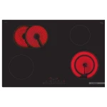 BOSCH BUILT-IN ELECTRIC HOB GLASS CERAMIC 80 CM WITH TOUCH CONTROL BLACK PKN811FP2E