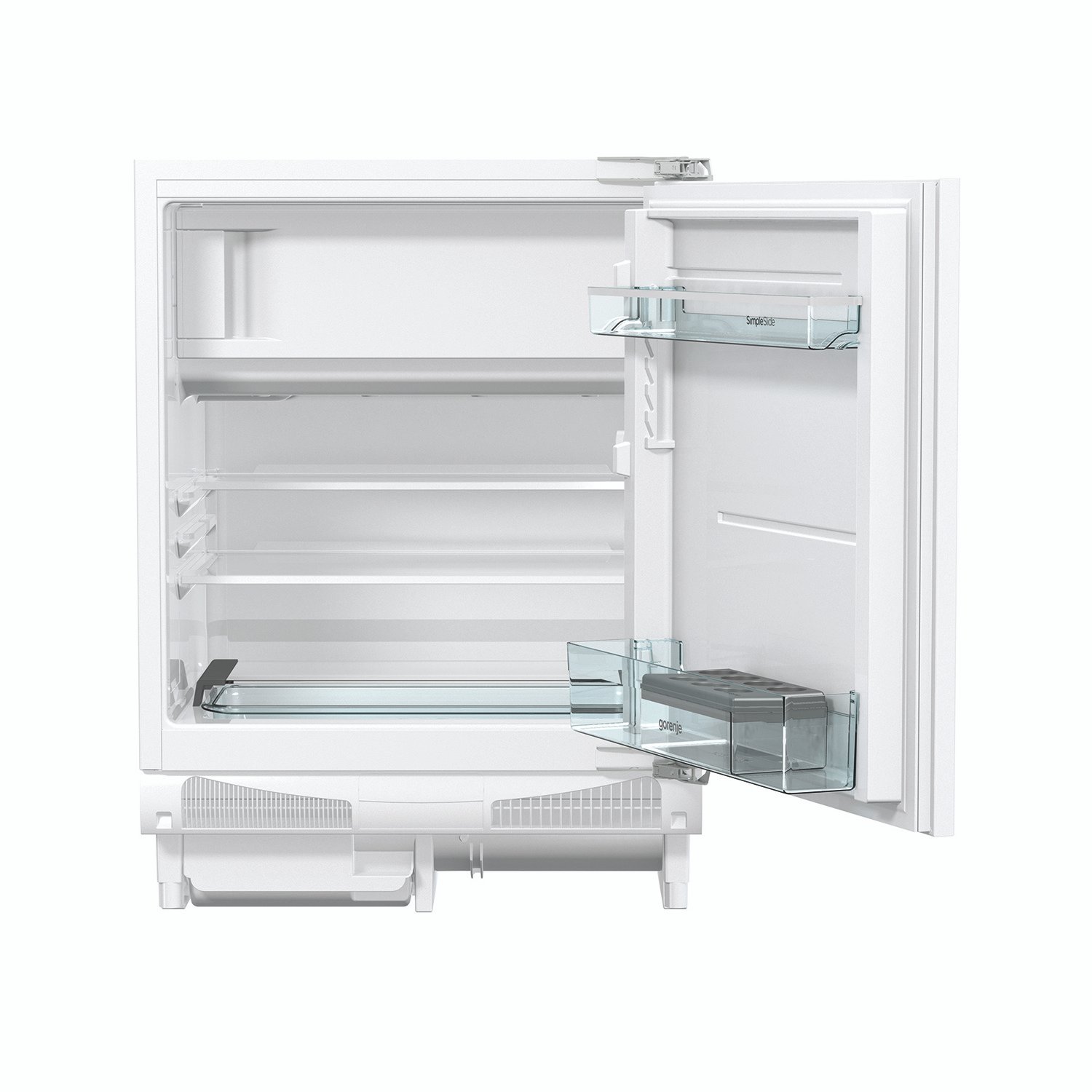 RBIU6091AW ثلاجة جورينيه مدمجة تحت الطاولة، ٦٠ سم، لون أبيض، سعة صافية إجمالية: ١٢٦ لترًا - RBIU6091AW