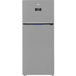 ثلاجة بيكو نيوفروست بفريزر علوي - سعة 406 لتر - محرك برو سمارت العاكس - تقنية هارفست فريش - حجرة الألبان - شاشة عرض رقمية تعمل باللمس - RDNE455M20XBIDS