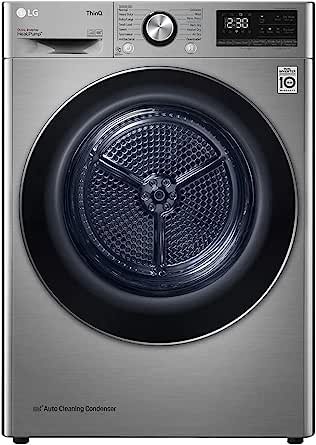 RH10V9PV2W ال جي مجفف ملابس بالمكثف تحميل امامي ديجيتال، 10.1 كجم، 14 برنامج، واي فاي، بلاتينيوم - RH10V9PV2W