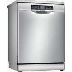 غسالة أطباق بوش سيريس 6 ديجيتال، 13 أفراد، 8 برامج، 60 سم، فضي - SMS6EAI80T