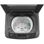 ⁦غسالة ملابس ال جي سمارت فوق اوتوماتيك بتكنولوجيا الانفرتر، تحميل علوي، 11 كجم، فضي غامق - T1164NEHGB⁩ - الصورة ⁦4⁩