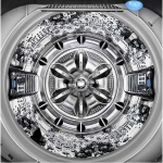 ⁦ال جي غسالة ملابس فوق اوتوماتيك بموتور انفرتر ، 18.5 كيلو ، اسود - T1988NEHTB⁩ - الصورة ⁦2⁩