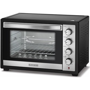 فرن تحميص بلاك اند ديكر بباب زجاجي مزدوج سعة 50 لتر بقوة 2000 وات مع شواية للشوي والخبز والتحميص TRO50RDG-B5