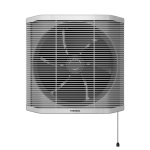 شفاط حمام تورنيدو 20 سم شبكة للحماية والخصوصية أسود × رمادي TVS-20BG