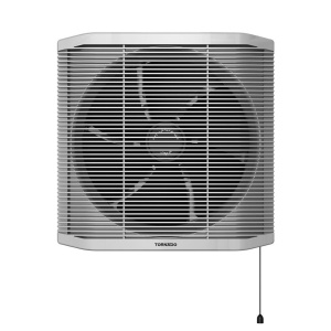 شفاط حمام تورنيدو 20 سم شبكة للحماية والخصوصية أسود × رمادي TVS-20BG