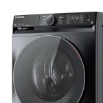 ⁦غسالة ملابس توشيبا T15 سيريس بمجفف، 9 كجم، انفرتر، تحميل امامي، رمادي - TWD-BM100GF4EGMK⁩ - الصورة ⁦2⁩