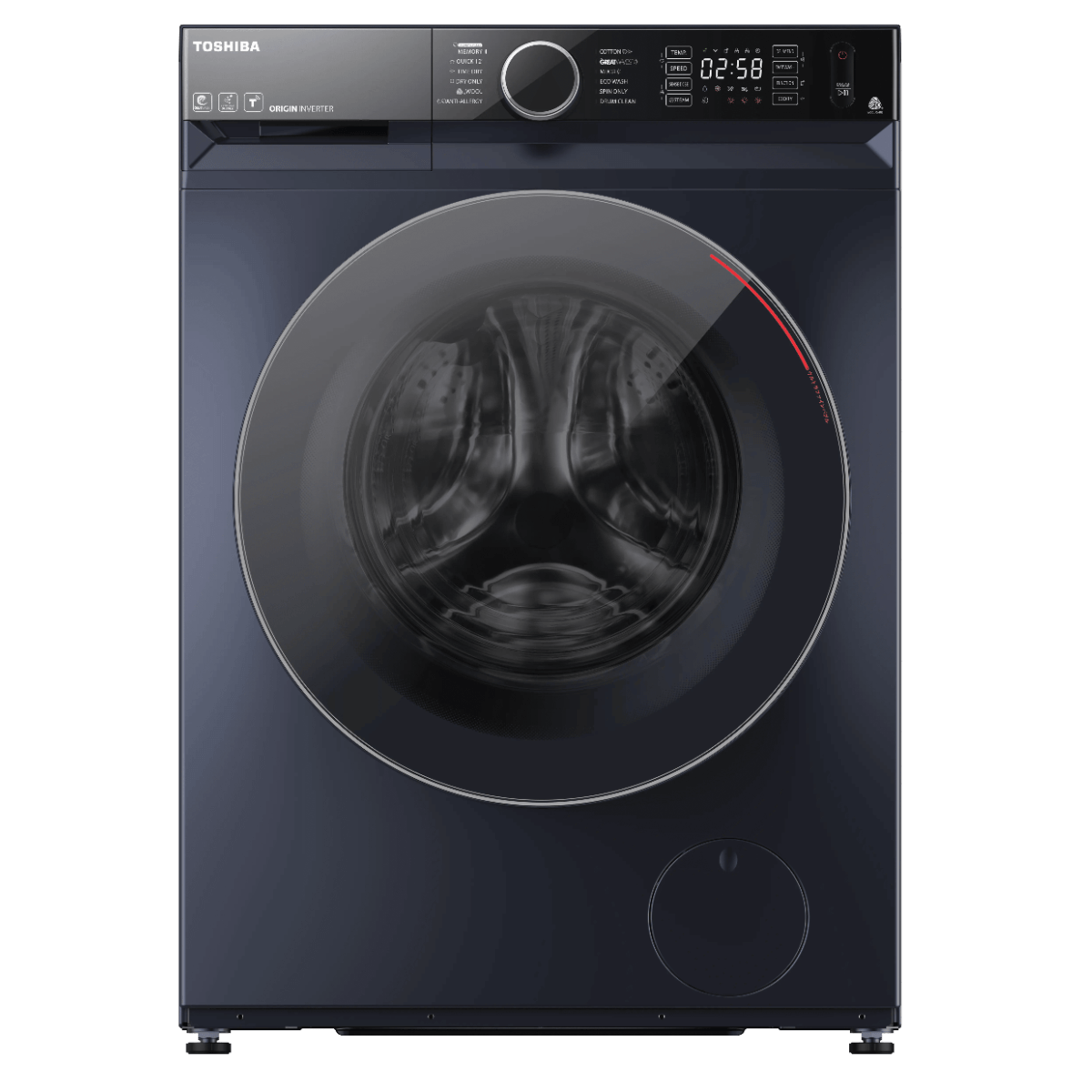 TWD-BM115GF4EGMK غسالة ملابس توشيبا T15 سيريس بمجفف، 10.5 كجم، انفرتر، تحميل امامي، رمادي -TWD-BM115GF4EG(MK)