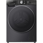 غسالة ملابس هايسنس أوتوماتيكية بالكامل، تحميل أمامي، مع مجفف، سعة 10.5 كجم، محرك انفرتر، لون أسود - WD5S1045BB بضمان رايه