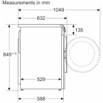 ⁦بوش غسالة ملابس 9 كيلو - محمل أمامي - 15 برنامج - 1400 لفة - سيريز 4 - Eco Silence Drive - اللون : جرافيت - WGA244ZREG⁩ - الصورة ⁦6⁩