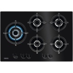 زانوسي مسطح غاز بلت ان، 5 شعلات، زجاج اسود - ZGO78530BA