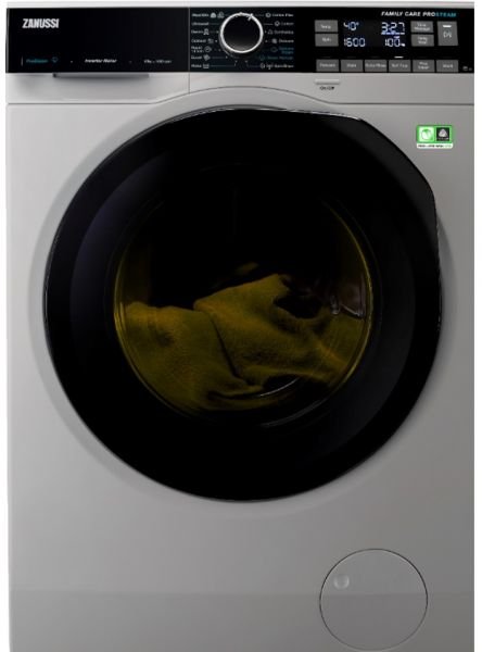 ZW8F1168MS غسالة اوتوماتيك تحميل امامي بموتور انفرتر وتقنية Pro-Steam من زانوسي ZW8F1168MS، 10 كجم - فضي