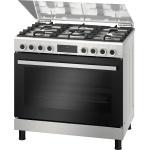 بوتجاز غاز بوش Serie 6، عدد 5 شعلة، 90 سم، ستانلس ستيل - HGP3I8W50S
