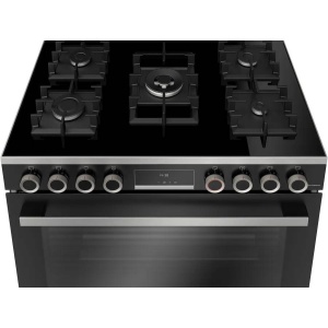 بوتجاز غاز بوش Series 8، عدد 5 شعلة، 90 سم، اسود - HJY5G7V61S