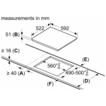 ⁦مسطح بوش بلت ان، 60 سم Series 4  اسود - PUE611BB5E⁩ - الصورة ⁦5⁩