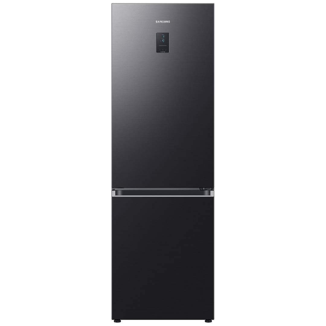 ثلاجة بفريزر سفلي سامسونج ، سعة 340 لتر ، نوفروست ، بانفرتر ، اسود - RB34C672EB1/MR